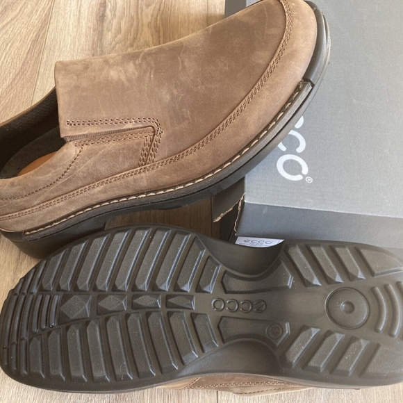 Men's ECCO Fusion Slip-On Shoe | Full Grain Nubuck Leather Cocoa Brown, US 9-9.5 - Picture 4 of 6